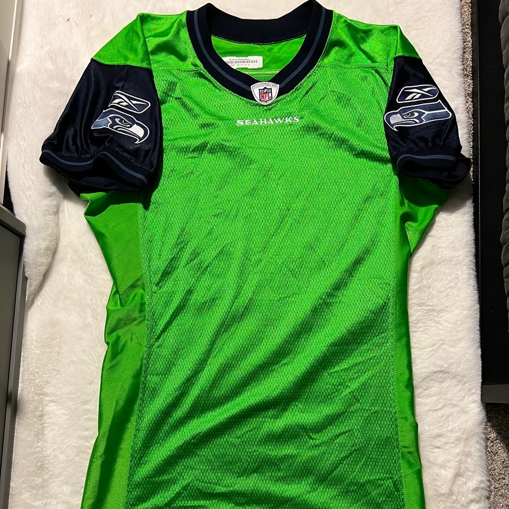 Seattle Seahawks Game issued Reebok on field Authentic Jersey Very Rare!